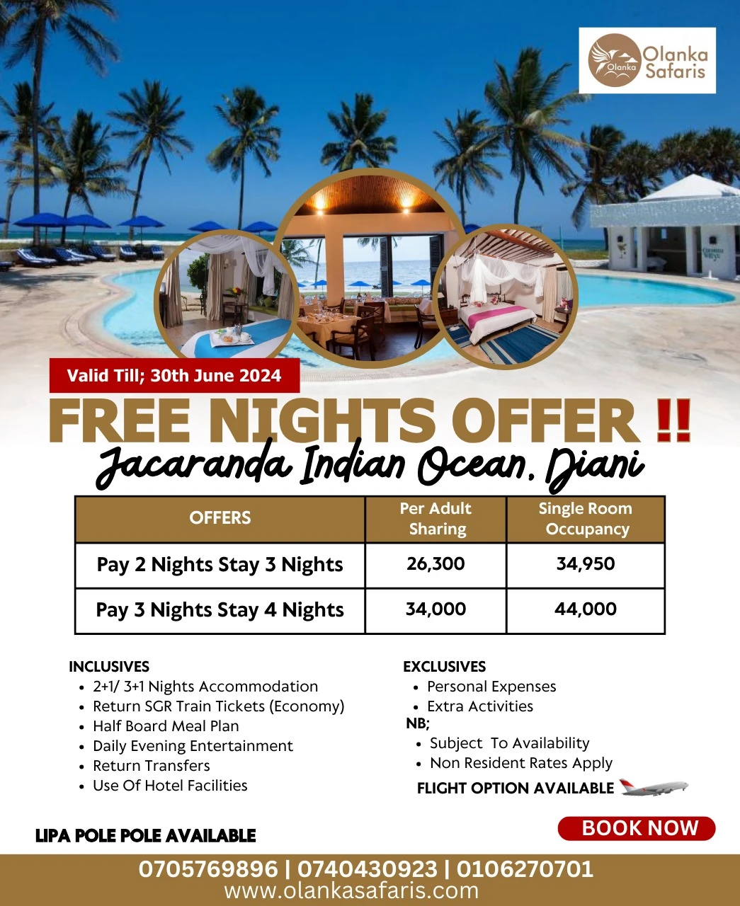 Mombasa tour with a free night offer